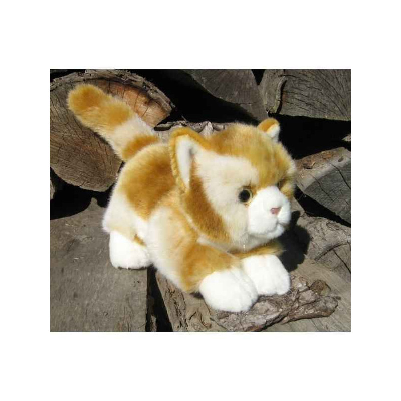 Animaux-Bois-Animaux-Bronzes.com propose Chaton joueur (assort x 2) 20cml peluche animalière -1964