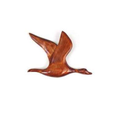 Décoration OiseauxLe vol du colvert en résineux Lasterne -BCO045-2 Artisan Français - art animalier bois