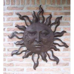 Décoration Statuette bronze personnage Grande soleil murale -HW0447BR-B