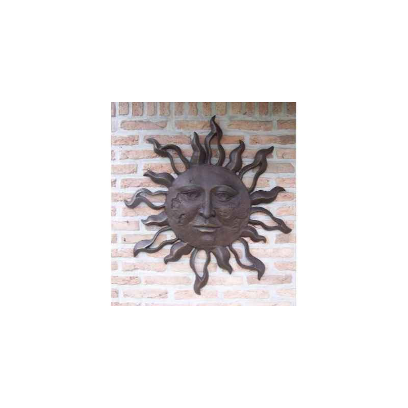 Décoration Statuette bronze personnage Grande soleil murale -HW0447BR-B