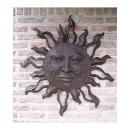 Décoration Statuette bronze personnage Grande soleil murale -HW0447BR-B