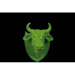 Animaux de la ferme Figurine Trophée vache cowhead green  25cm Art in the City 80994