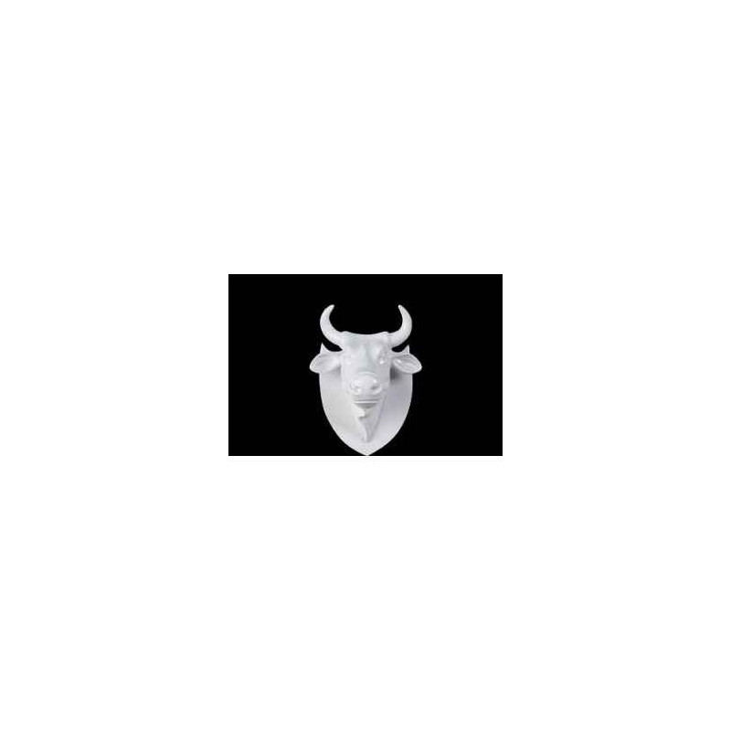 Animaux de la ferme Figurine Trophée vache cowhead white  25cm Art in the City 80997