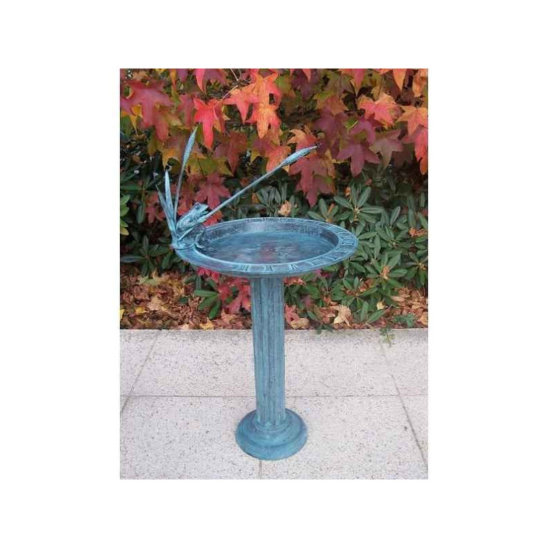 Décoration OiseauxBain d'oiseaux avec cadran solaire -GA1006BR-V Bronze-Th par Web summum