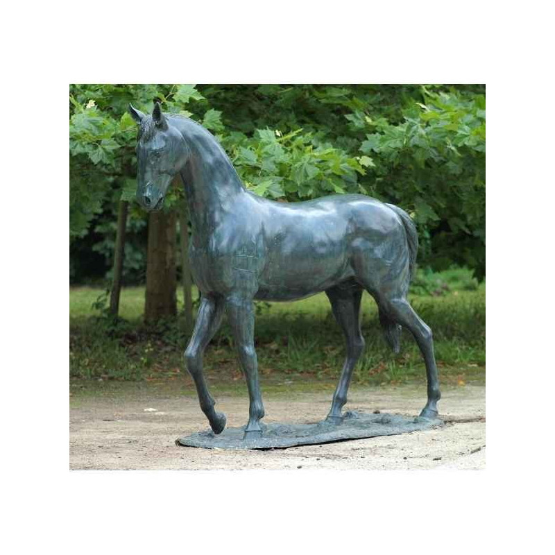 Décors Animaux en Bronze Sculpture bronze grand cheval -B674