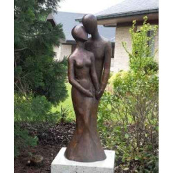 Décoration Statuette bronze personnage Couple d'amour -B1036