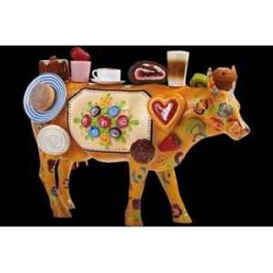 Animaux de la ferme Figurine Vache 50cm enjoy the good things in life Art in the City 84256