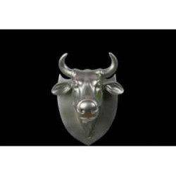 Animaux de la ferme Figurine Trophée vache cowhead silver 25cm Art in the City 80998
