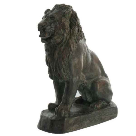 Félin Lion assis statuette musée RMNGP -RF005948