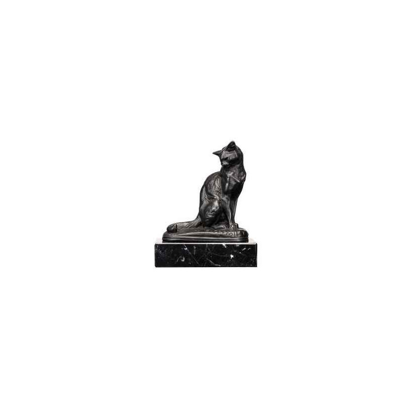 Animaux-Bois-Animaux-Bronzes.com propose Chat assis (frémiet) statuette musée RMNGP -RF005749