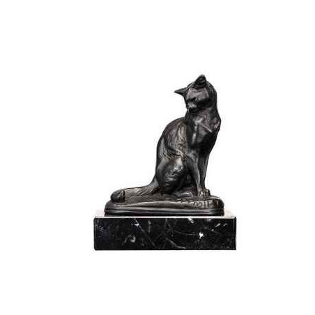 Animaux-Bois-Animaux-Bronzes.com propose Chat assis (frémiet) statuette musée RMNGP -RF005749