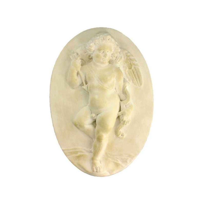 Décoration Statue résine Médaillon amour ailé statuette musée RMNGP -PF005517