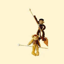 Animaux-Bois-Animaux-Bronzes propose Ours sur branche marionnette 