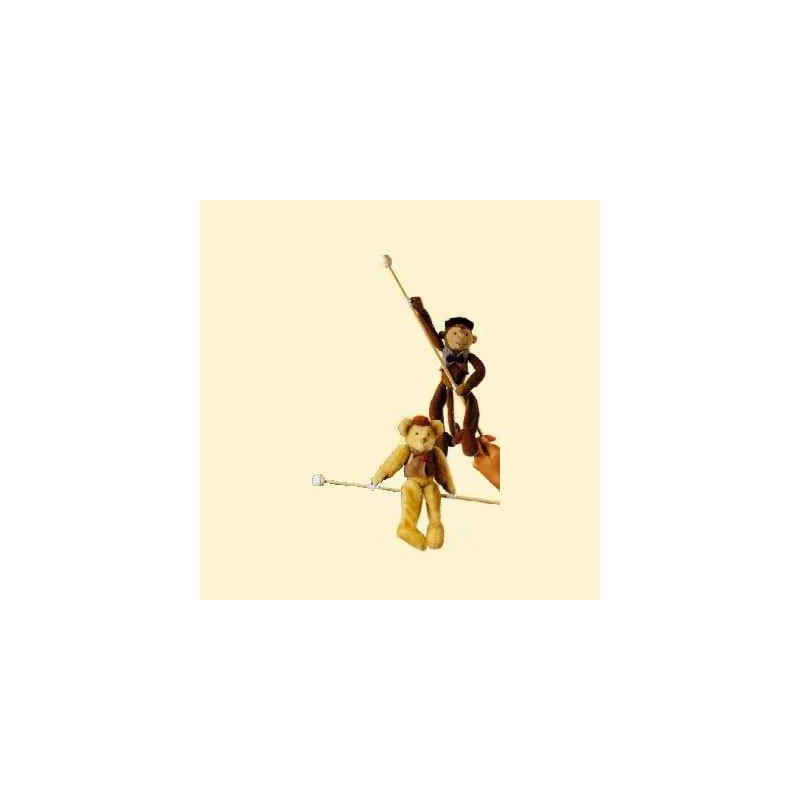 Animaux-Bois-Animaux-Bronzes propose Ours sur branche marionnette 