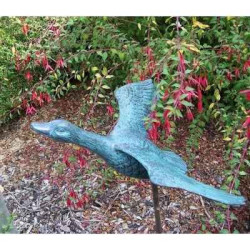 Décoration OiseauxCanard sur tige -GA0996BR-V Bronze-Th par Web summum