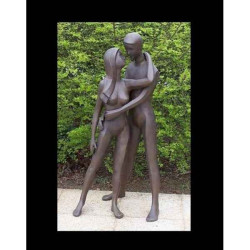 Décoration Statuette bronze personnage Couple d'amour jill & tim -AN1340BR-B
