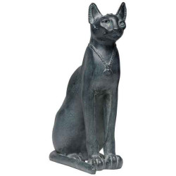 Animaux-Bois-Animaux-Bronzes.com propose Chatte de la déesse bastet ou Chat au collier statuette musée RMNGP -RE000006