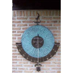 Décors Animaux en Bronze Grand cadran solaire fixation murale -HW0728BR-V