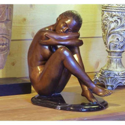 Décoration Statuette bronze personnage Femme nue -B504