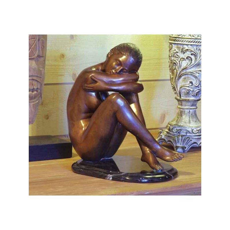 Décoration Statuette bronze personnage Femme nue -B504