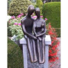 Décoration Statuette bronze personnage Famille assise -AN1611BR-BI