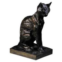 Animaux-Bois-Animaux-Bronzes.com propose Chat abyssin statuette musée RMNGP -RF005972