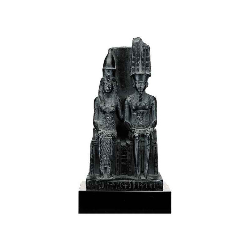 Décoration Statue résine Amon et mout statuette musée RMNGP -RE000073