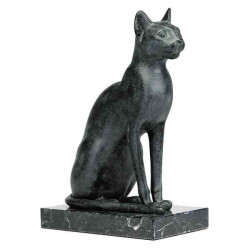 Animaux-Bois-Animaux-Bronzes.com propose Chatte de la déesse bastet statuette musée RMNGP -RE000037