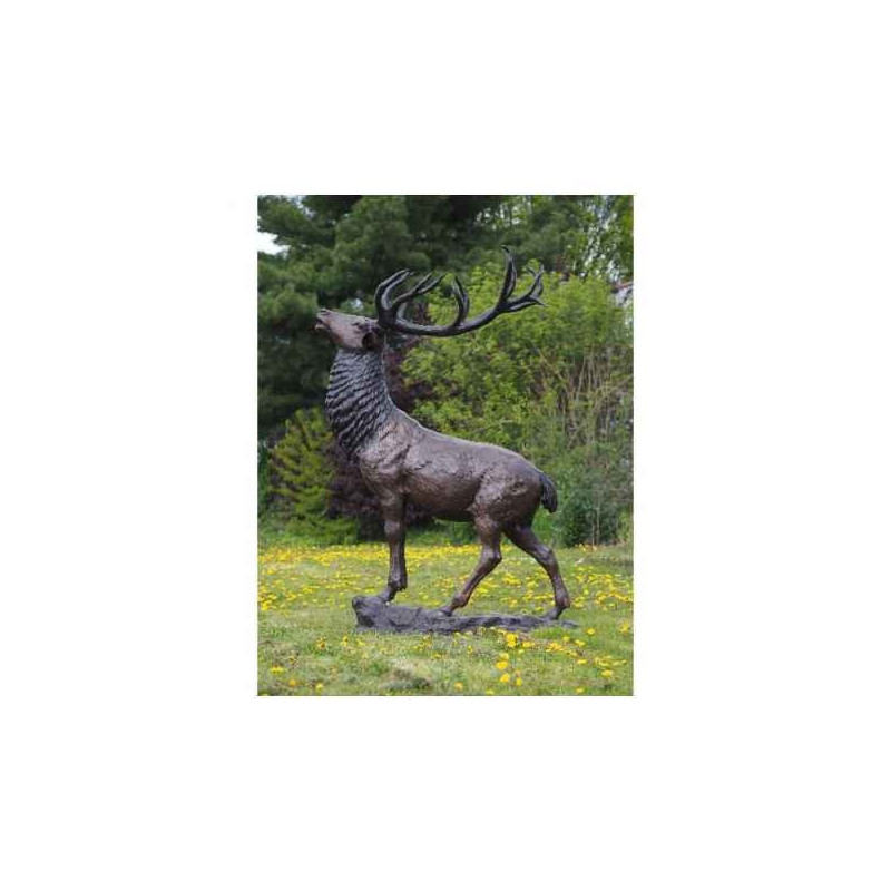 Sculpture alces en bronze thermobrass  -b67010