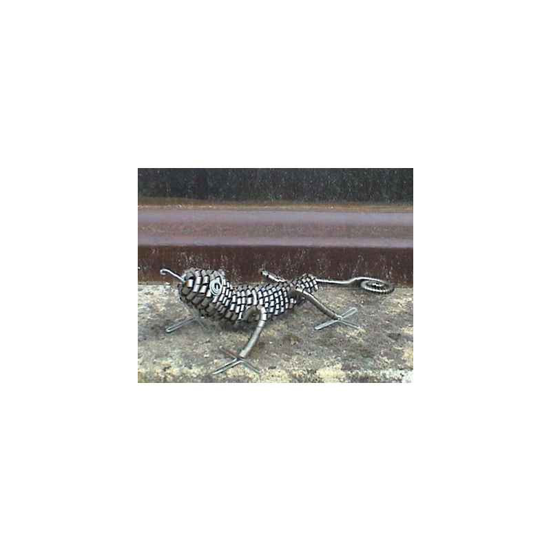 Gecko Copeaux de en Métal en Métal Recyclé Terre Sauvage  -cmg01