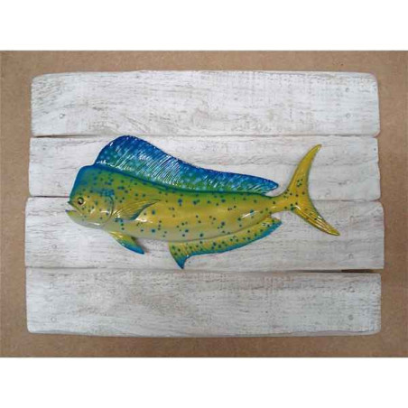 Animaux-Bois-Animaux-Bronzes propose Décors poisson des tropiques Coryphene -CADR33