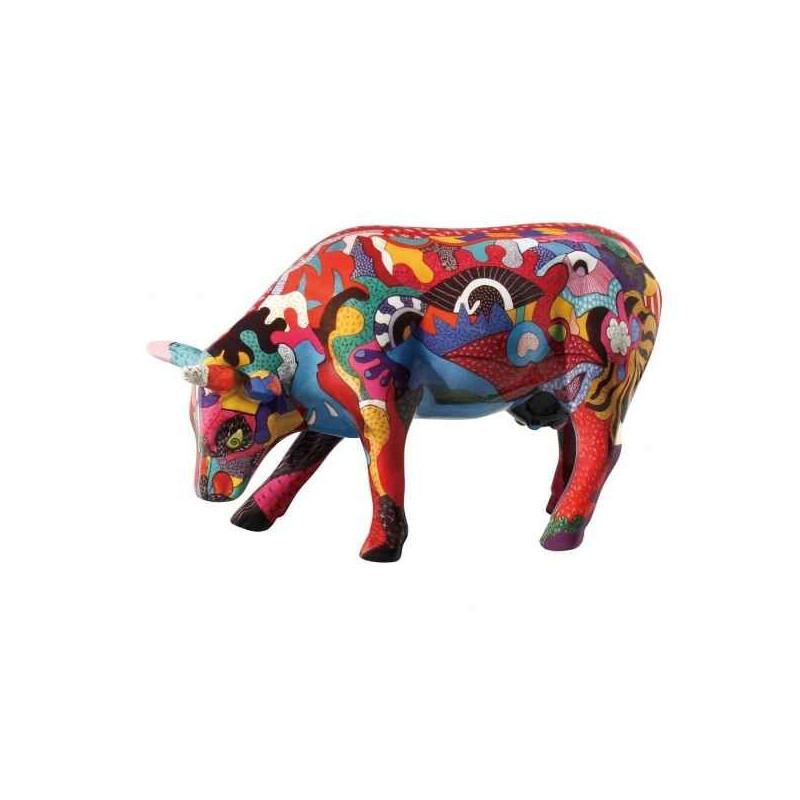Animaux de la ferme Vache partying with p-cow CowParade céramique taille M