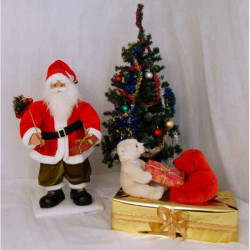 Décoration animaux Automates décors de Noël Scène complète avec 2 automates petit modèle -SC1A