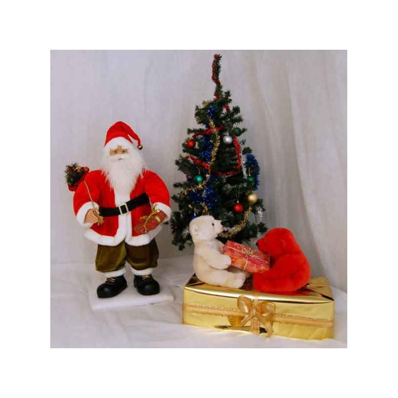 Décoration animaux Automates décors de Noël Scène complète avec 2 automates petit modèle -SC1A