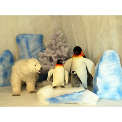 Décoration animaux Automate décors de Banquise Scène complète avec quatre automates petit modèle -SC4A