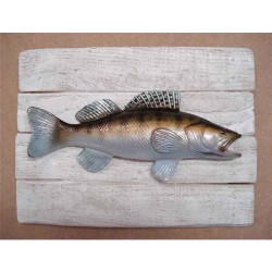 Animaux-Bois-Animaux-Bronzes propose Décors poisson d'eau douce Sandre -CADR18