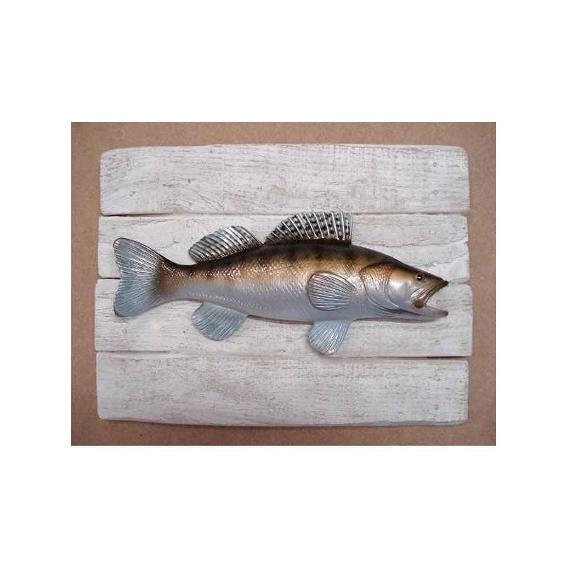 Animaux-Bois-Animaux-Bronzes propose Décors poisson d'eau douce Sandre -CADR18