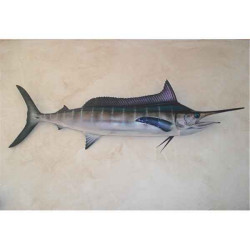 Animaux marins Grande sculpture relief Marlin bleu -GSR005