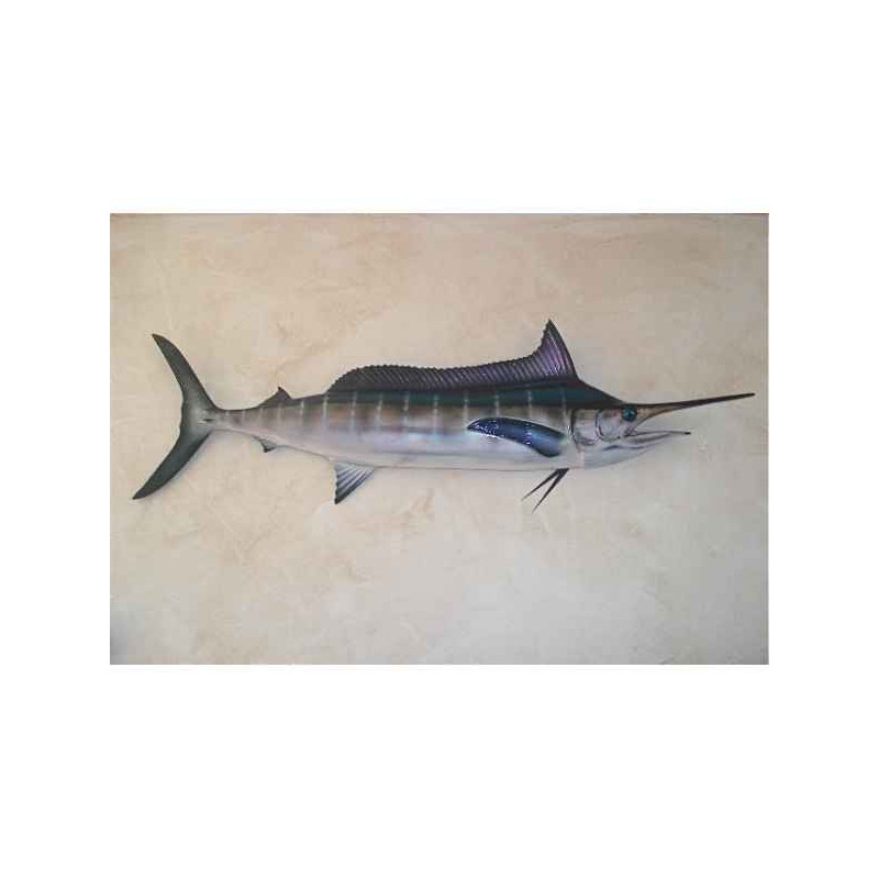 Animaux marins Grande sculpture relief Marlin bleu -GSR005
