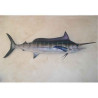 Animaux marins Grande sculpture relief Marlin bleu -GSR005