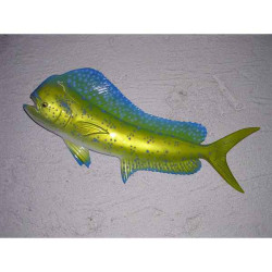 Animaux-Bois-Animaux-Bronzes propose Poisson Coryphène sculpture murale -MSR003