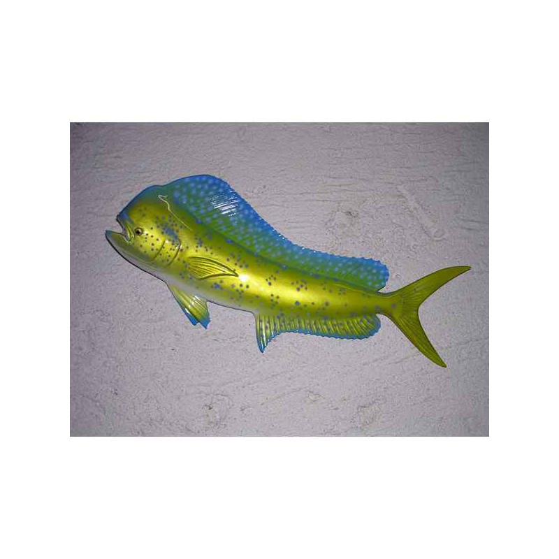Animaux-Bois-Animaux-Bronzes propose Poisson Coryphène sculpture murale -MSR003