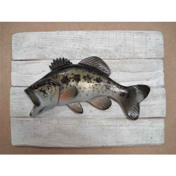 Animaux-Bois-Animaux-Bronzes propose Décors poisson d'eau douce Black bass -CADR11