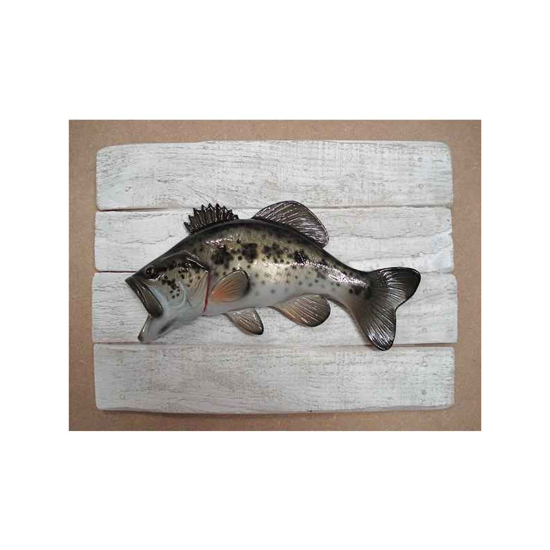 Animaux-Bois-Animaux-Bronzes propose Décors poisson d'eau douce Black bass -CADR11