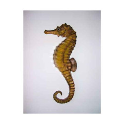 Animaux marins Grande sculpture relief Hippocampe -GSR004