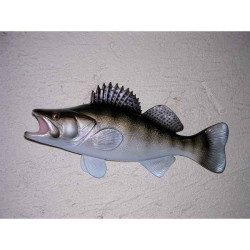 Animaux-Bois-Animaux-Bronzes propose Poisson Sandre sculpture murale -MSR007