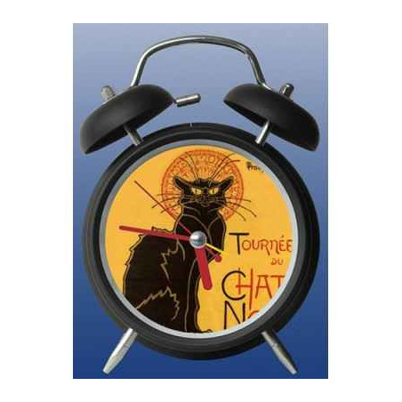 Animaux-Bois-Animaux-Bronzes.com propose Réveil art le Chat noir de steinlen 3dMouseion -CL003