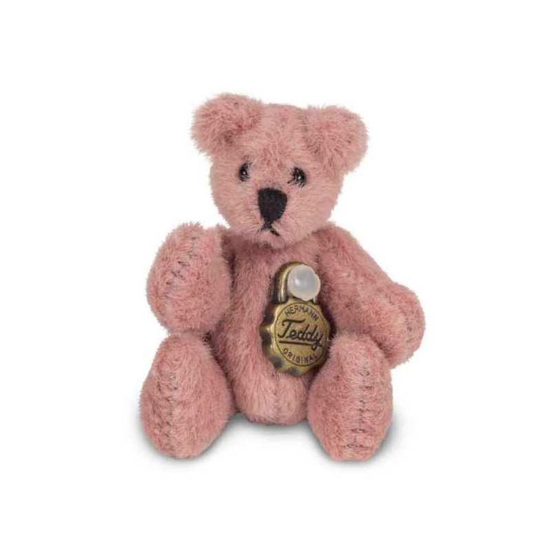 Mini peluche de collection ours teddy rose 4 cm Hermann   15447 1