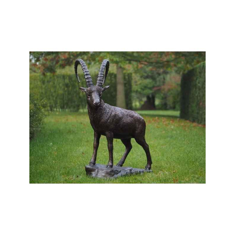 Statue en bronze capricorne debout thermobrass -b1276