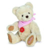 Animaux-Bois-Animaux-Bronzes propose Peluche ours teddy original tissu rose avec broderie 28 cm Hermann -18205 4